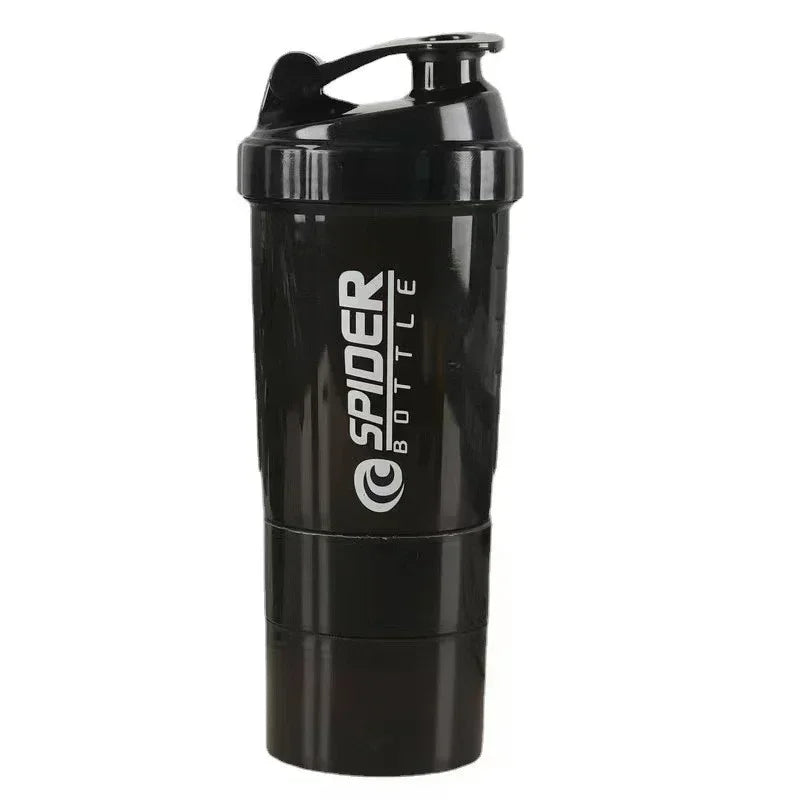 Protein shaker with storage + protein storage container