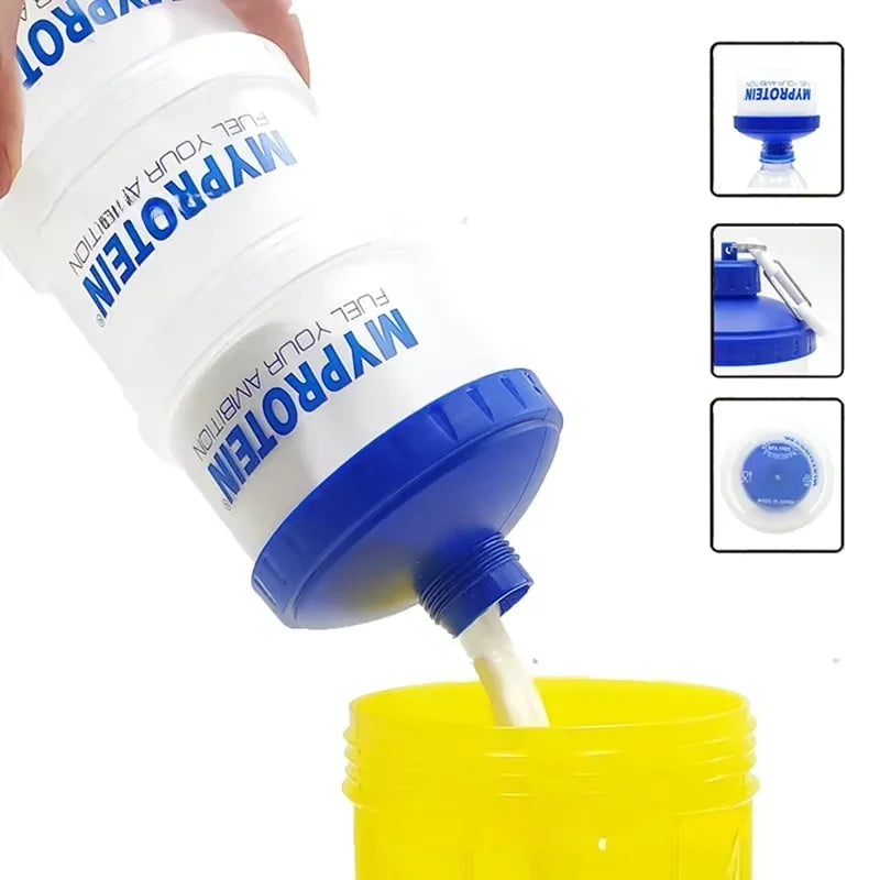 Stackable protein powder container
